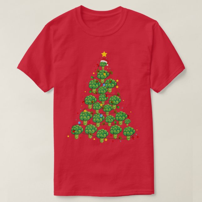 Camiseta Broccoli Christmas Tree Funny Broccoli Lover Xmas (Diseño del anverso)