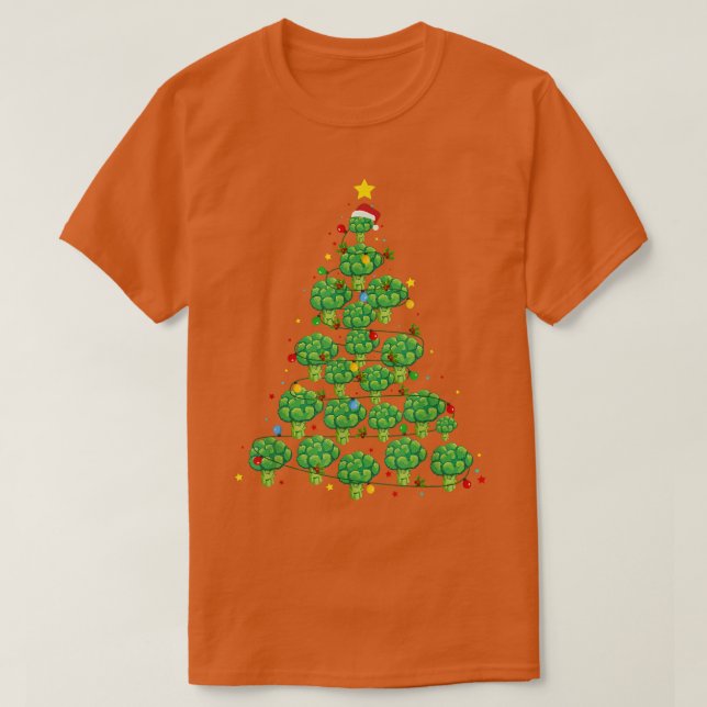 Camiseta Broccoli Christmas Tree Funny Broccoli Lover Xmas (Diseño del anverso)