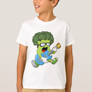 Camiseta Broccoli como músico con guitarra