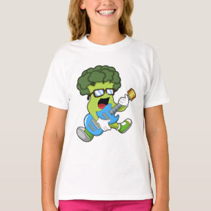 Camiseta Broccoli como músico con guitarra