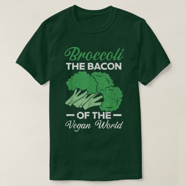 Camiseta Broccoli El Baco Del Vege Saludable Del Mundo Vege (Diseño del anverso)