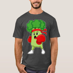 Camiseta Broccoli en boxeo con guantes de boxeo