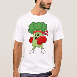 Camiseta Broccoli en boxeo con guantes de boxeo
