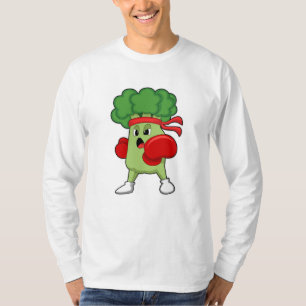 Camiseta Broccoli en boxeo con guantes de boxeo