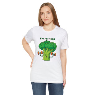 Camiseta Broccoli exercising saying: "I'm Fitness"