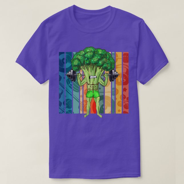 Camiseta Broccoli Gym Bodybuilding Levantamiento De Poderos (Diseño del anverso)