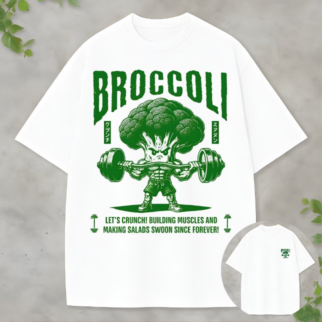 Camiseta Broccoli Gym Hero Funny Muscle Veggie Design (Subido por el creador)