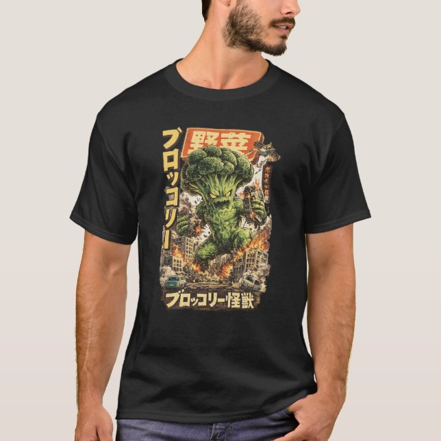 Camiseta Broccoli Kaiju – Vegetable Apocalypse (Anverso)