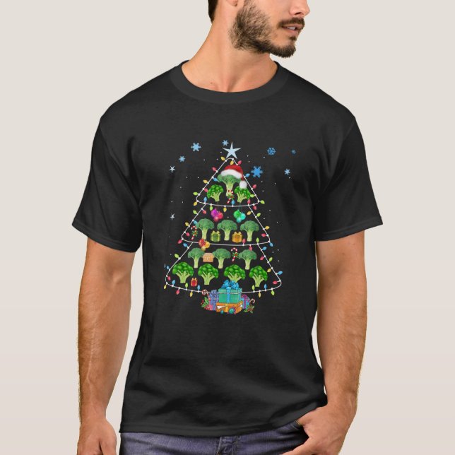 Camiseta Broccoli Lover Xmas Regalo Verduras Árbol de Navid (Anverso)
