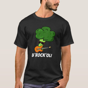 Camiseta Broccoli Pun Dark BG B-Rock-Oli Funny Rocker