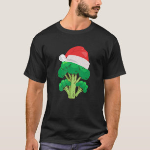 Camiseta Broccoli Santa Hat Navidades Vegetarianos