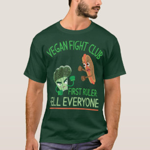 Camiseta Broccoli Sausage Vegan Fight Clup First Ruler Tell