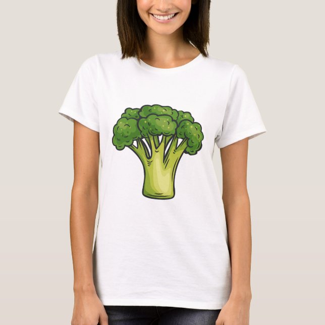Camiseta Broccoli T-Shirt – Fun Veggie Graphic Tee (Anverso)