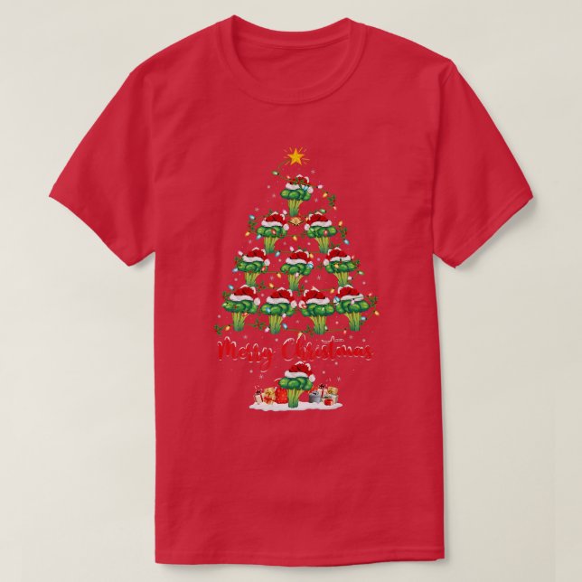 Camiseta Broccoli Vegetable Mateo Santa Broccoli Christm (Diseño del anverso)
