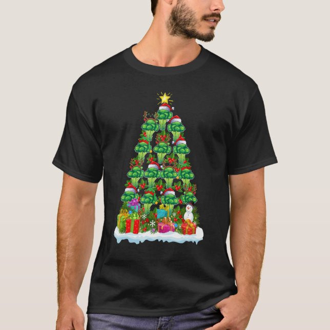 Camiseta Broccoli   Xmas Holiday   Broccoli Christmas Tree (Anverso)