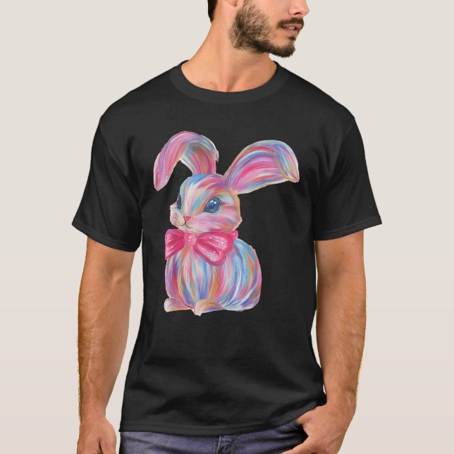 Camiseta Broche de escoba Conejito de Pascua Conejito Coque (Anverso)