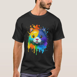 Camiseta Broche de salpicaduras de color de la prenda de or