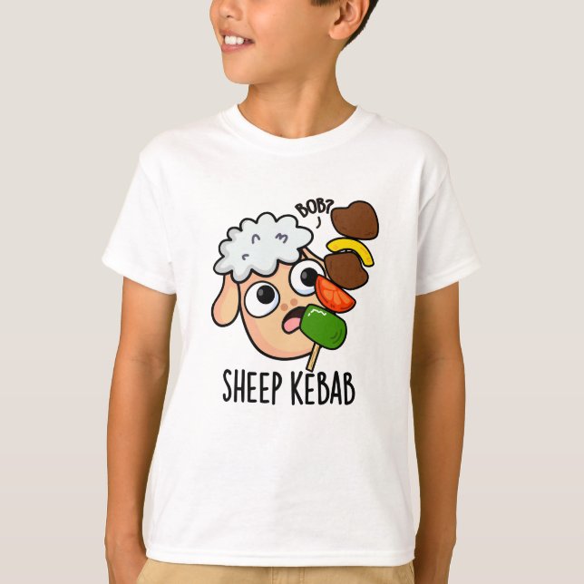 Camiseta Brocheta de cordero Chiste Pun de Shish Kebab  (Anverso)
