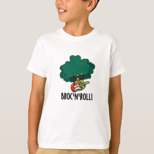 Camiseta Brock n Roll Funny Veggie Broccoli Pun