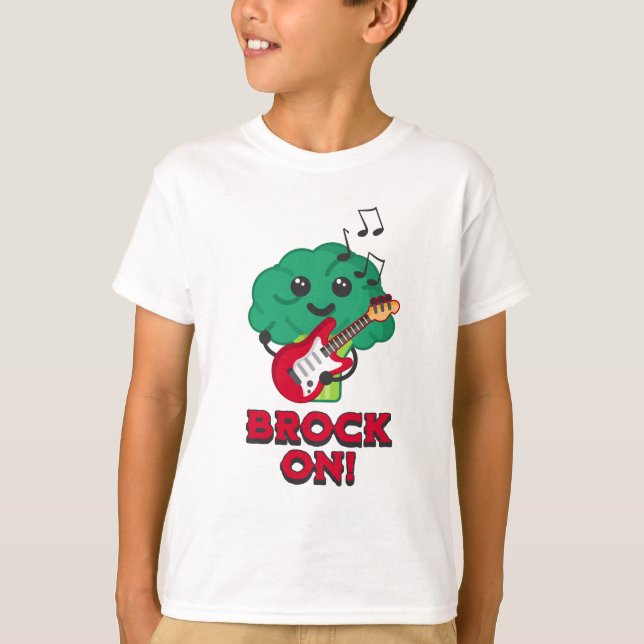 Camiseta ¡Brock! Personalizado de Broccoli Cute y Punny (Anverso)