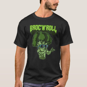 Camiseta Broc'n'roll Veggie Vegano Vegetariano Brócoli