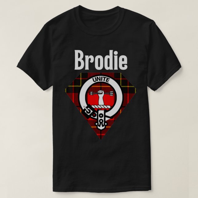 Camiseta Brodie Clan Scottish Name Coat Of Arms Tartan  (Diseño del anverso)