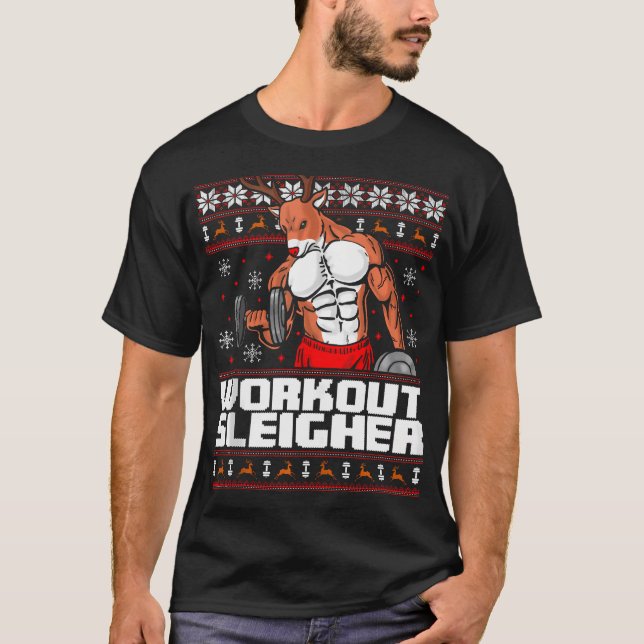 Camiseta Brodolf Gym Workout Funny Ugly Navidades Rudolph (Anverso)