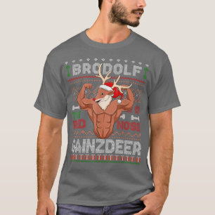 Camiseta Brodolf Los Navidades Feo Del Gimnasio De La Nariz