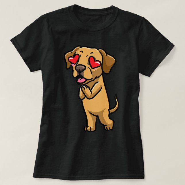 Camiseta Broholmer Dog Danish Mastiff In Love Kawaii Emotic (Diseño del anverso)