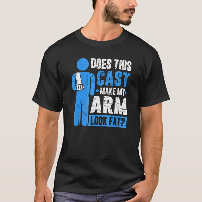 Camiseta Broken Arm Cast Joke Recovery Get Well Soon (Anverso)