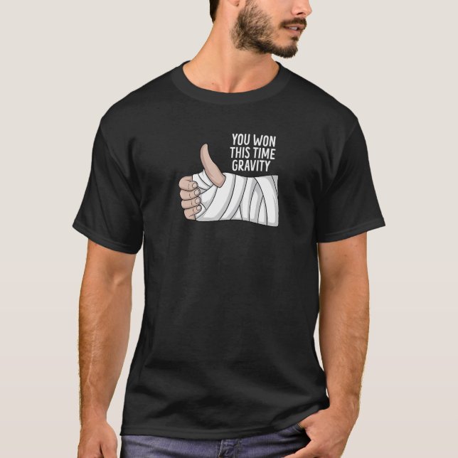 Camiseta Broken Arm Hand Injury Funny Recovery Get Well Soo (Anverso)