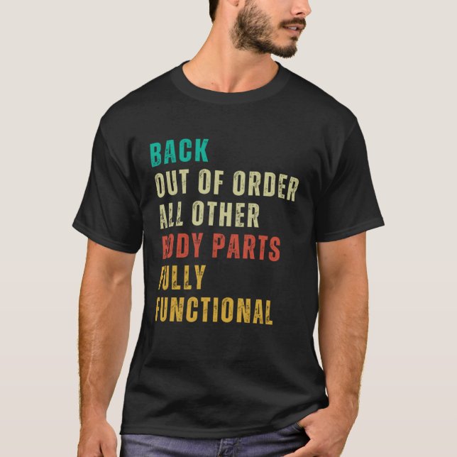 Camiseta Broken Back  Post Surgery Gag  Get Well Soon (Anverso)