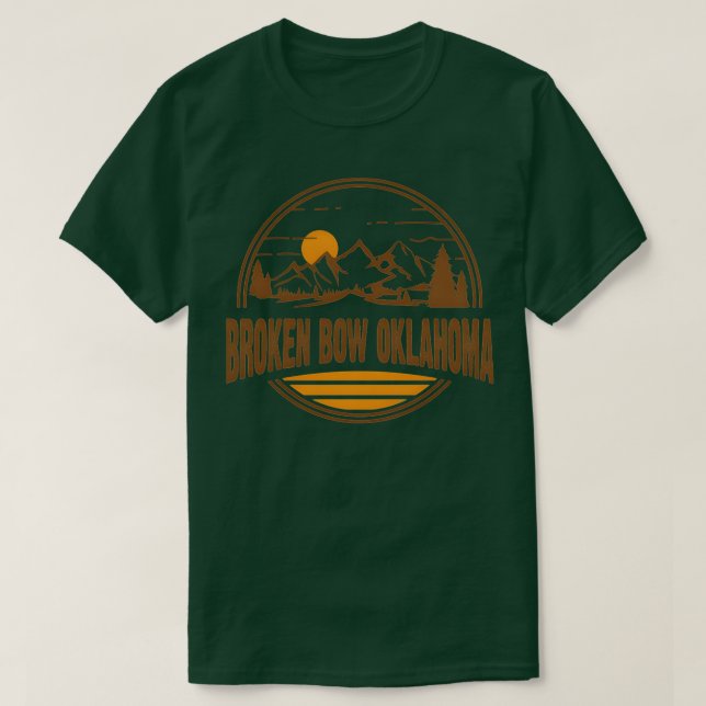 Camiseta Broken Bow Oklahoma Moain Senderismo 1 (Diseño del anverso)