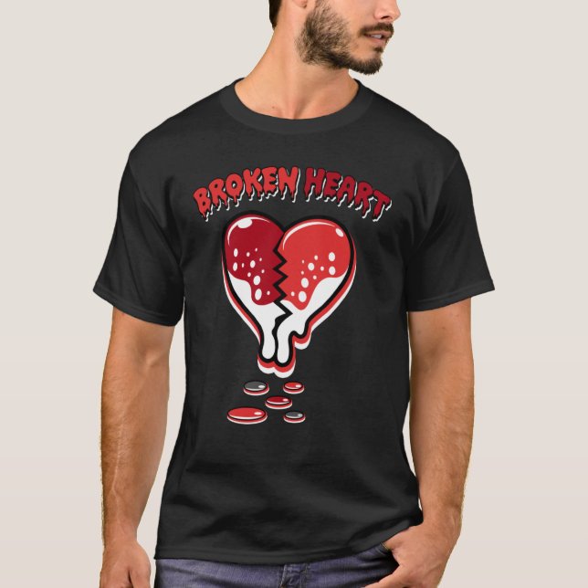 Camiseta Broken Heart Dripping Chile Red 9s Matching (Anverso)