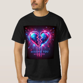 Camiseta Broken Mirror Heart Mens Tshirt