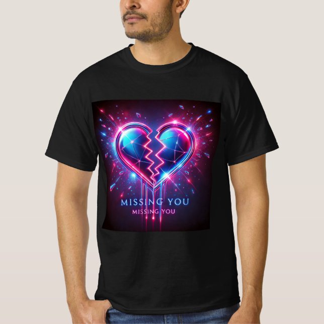 Camiseta Broken Mirror Heart Mens Tshirt (Anverso)