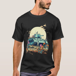 Camiseta Broken Tank Sobre Flores Paz No Guerra S