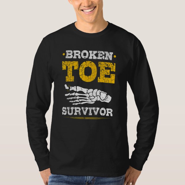 Camiseta Broken Toe Survivor Toe Fracture Recovery Get Well (Anverso)