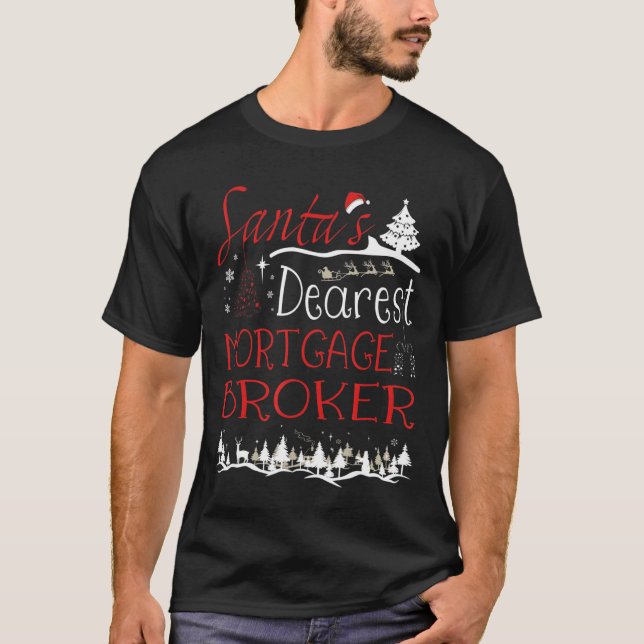 Camiseta Broker hipotecario Xmas Job Funny Navidades (Anverso)