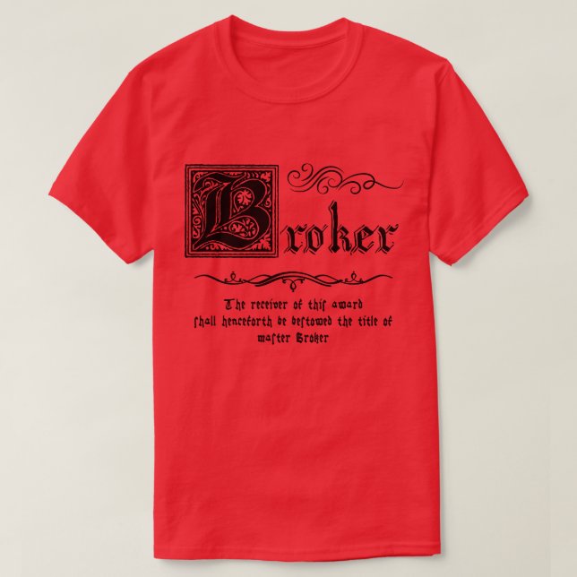 Camiseta Broker maestro medieval (Diseño del anverso)