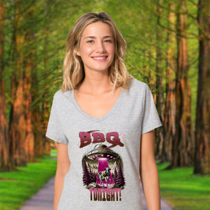 Camiseta Broma de Abducción de Vaca a la Parrilla Alienígen