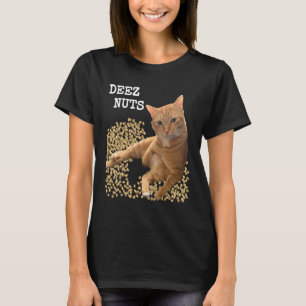 Camiseta broma de DEEZ NUTS con Gato y Pistachos