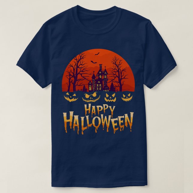 Camiseta Broma de diseño de Halloween de Scary grabada para (Diseño del anverso)