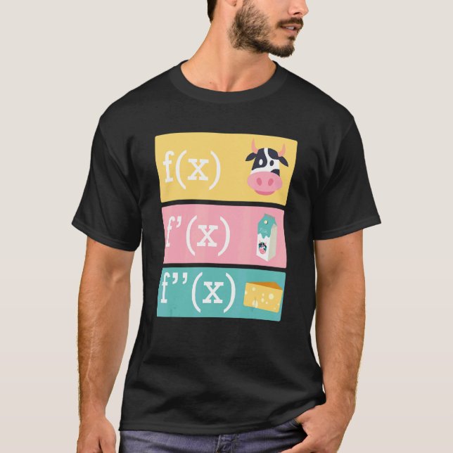 Camiseta Broma De Matemáticas Descarga De Queso De Leche De (Anverso)