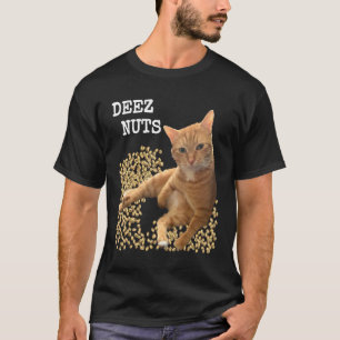 Camiseta broma DEEZ NUTS con gato y pistachos
