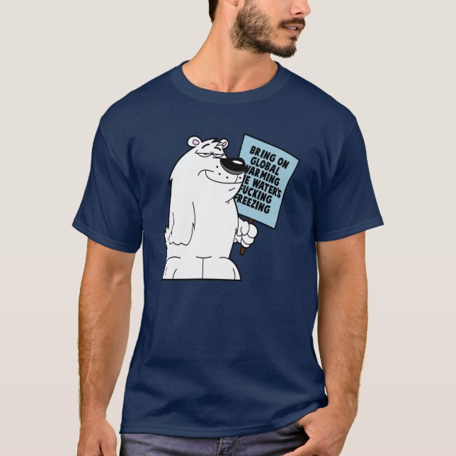 Camiseta Broma del calentamiento del planeta (Anverso)