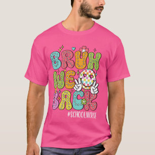 Camiseta Broma Hermano Volvemos Enfermera Escolar Feliz Pri
