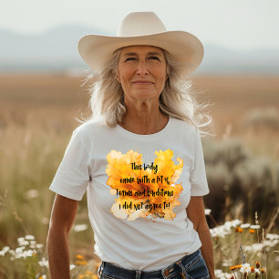 Camiseta Broma Sobre Tu Propio Cuerpo en Fondo Abstracto