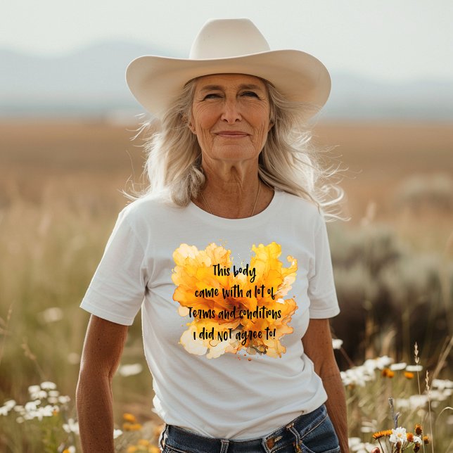 Camiseta Broma Sobre Tu Propio Cuerpo en Fondo Abstracto (Subido por el creador)