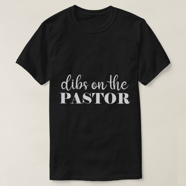Camiseta Bromas sobre el pastor de la esposa del pastor (Diseño del anverso)